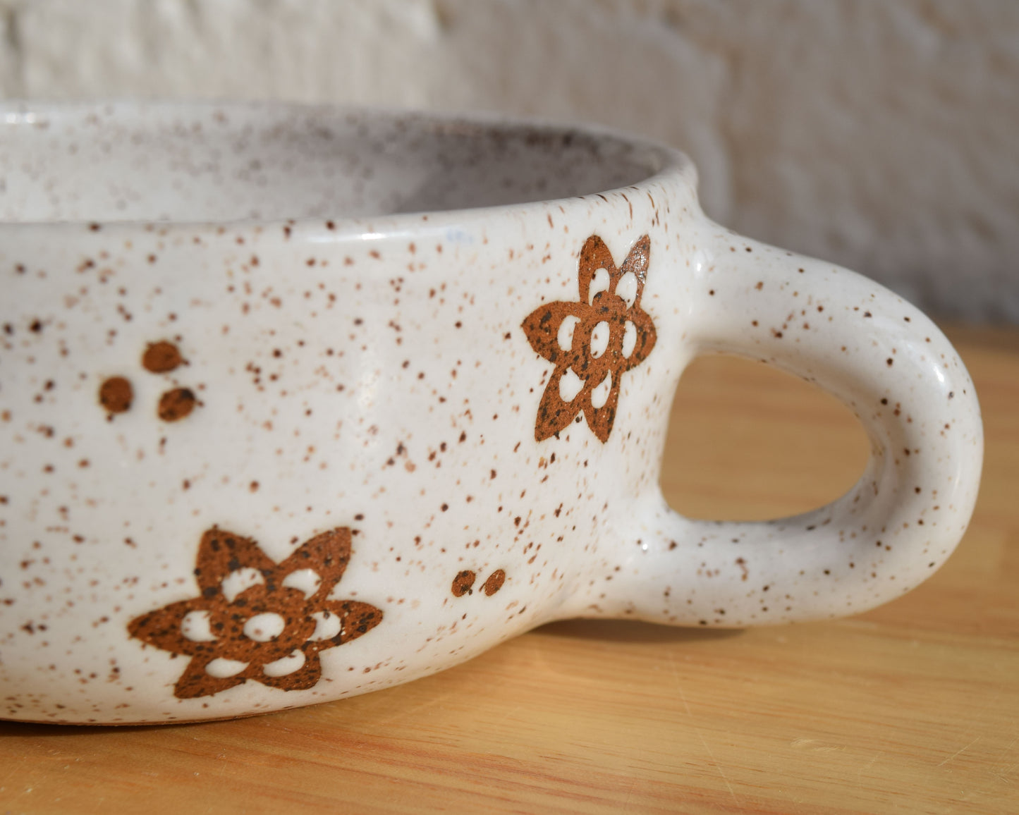White Flower Mug