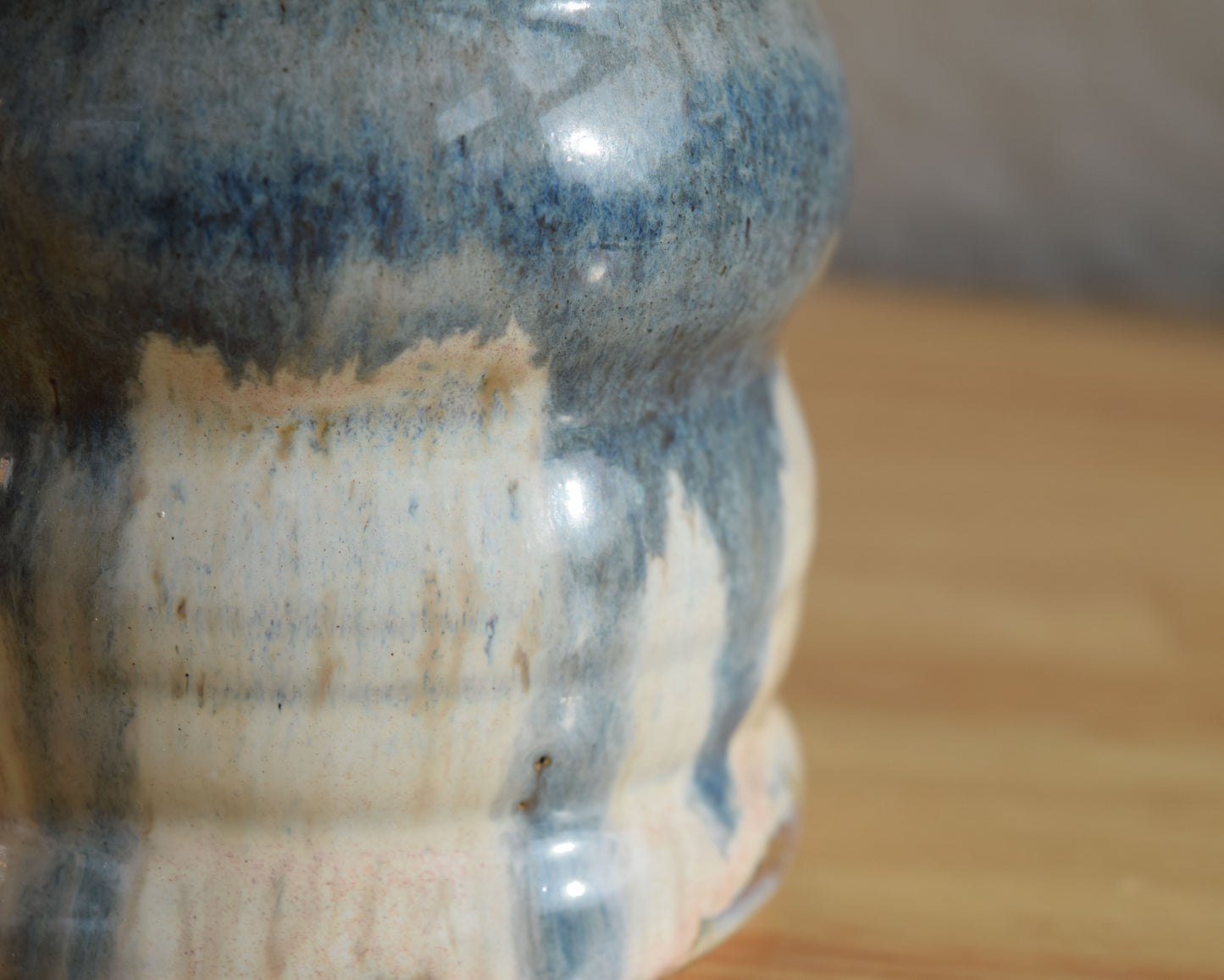 Blue & White Wavy Bottle