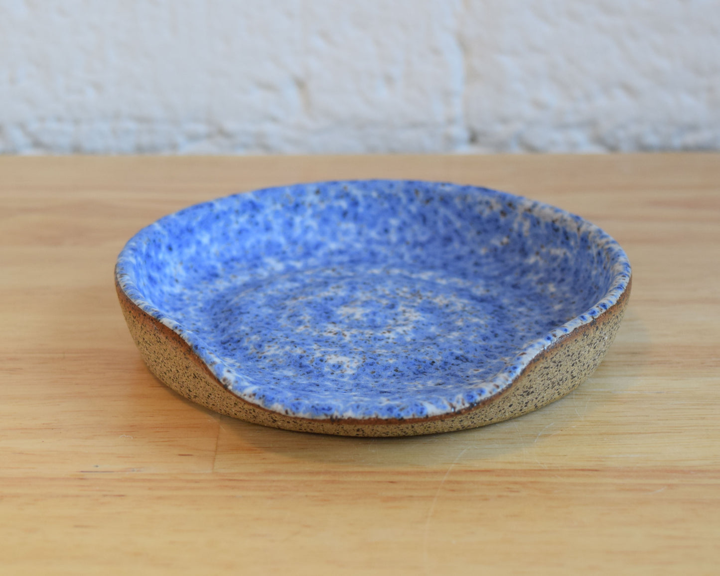Blue & White Speckled Spoon Rest