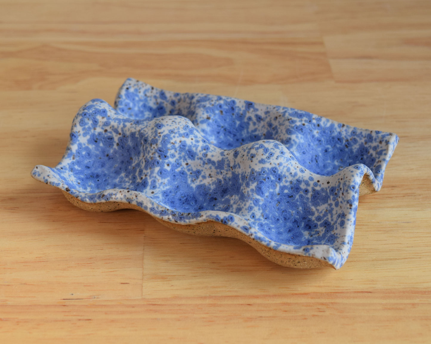 Blue & White Speckle Half Dozen Egg Carton