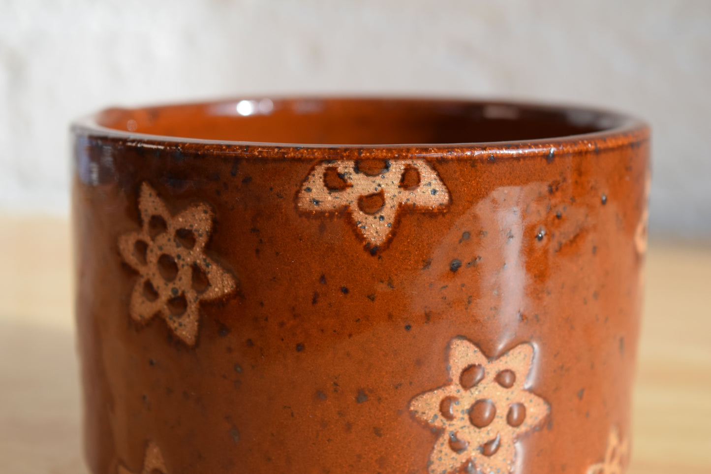 Small Burnt Orange Planter