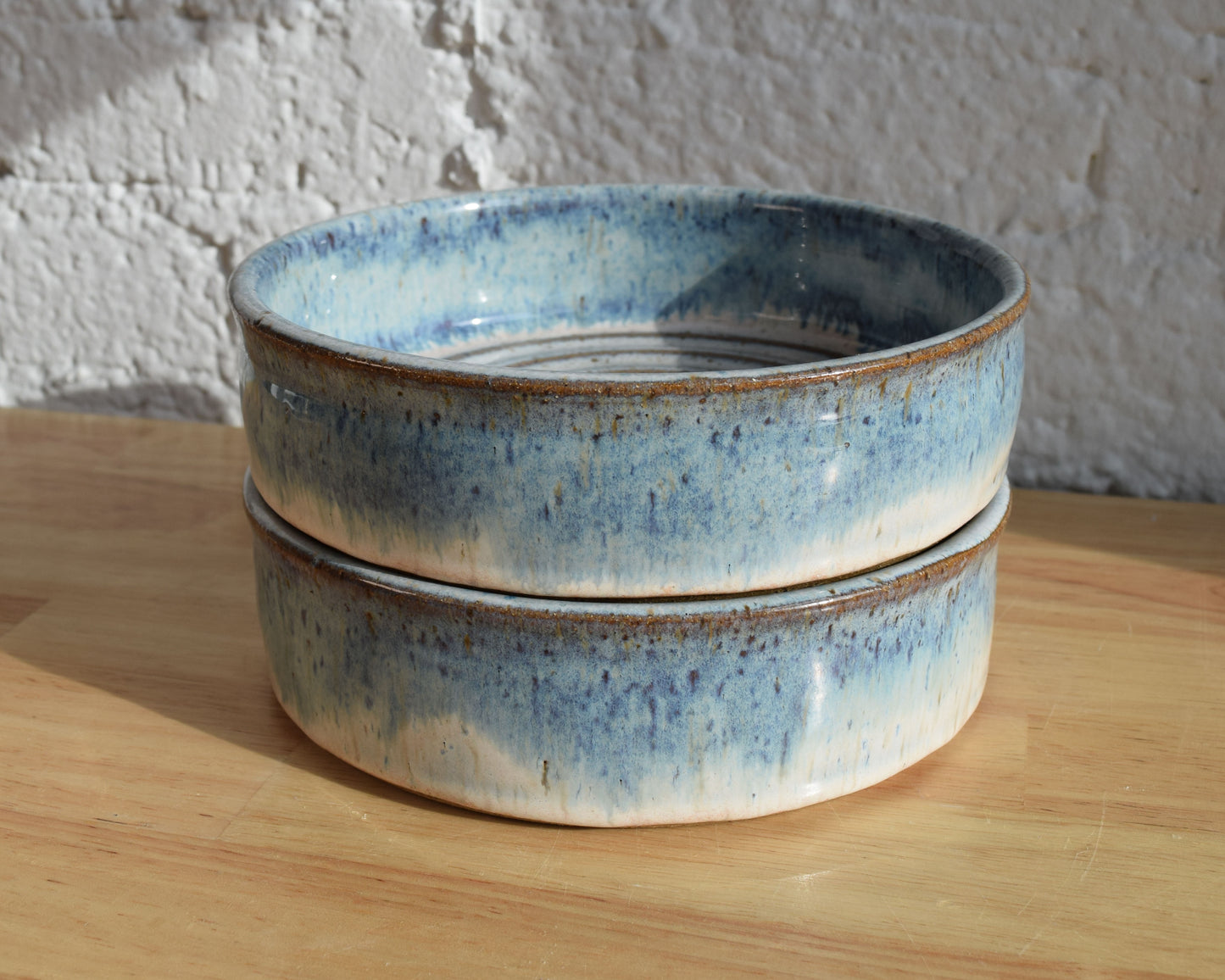 Blue & White Dog Bowl Set
