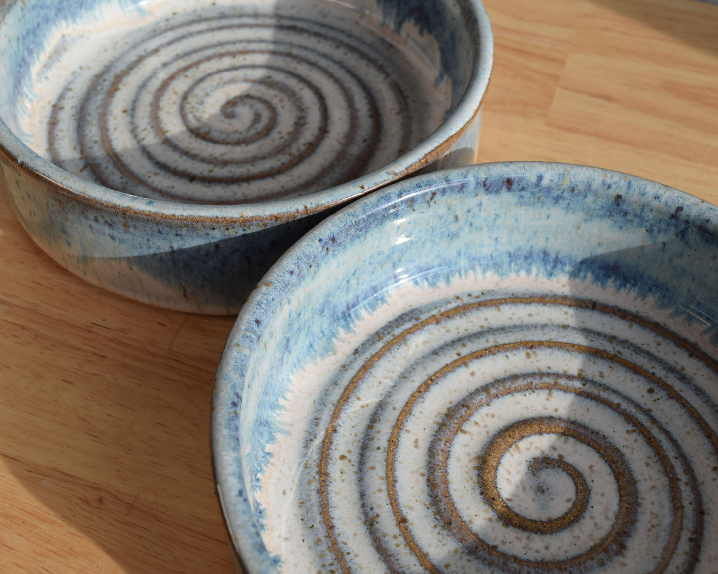 Blue & White Dog Bowl Set