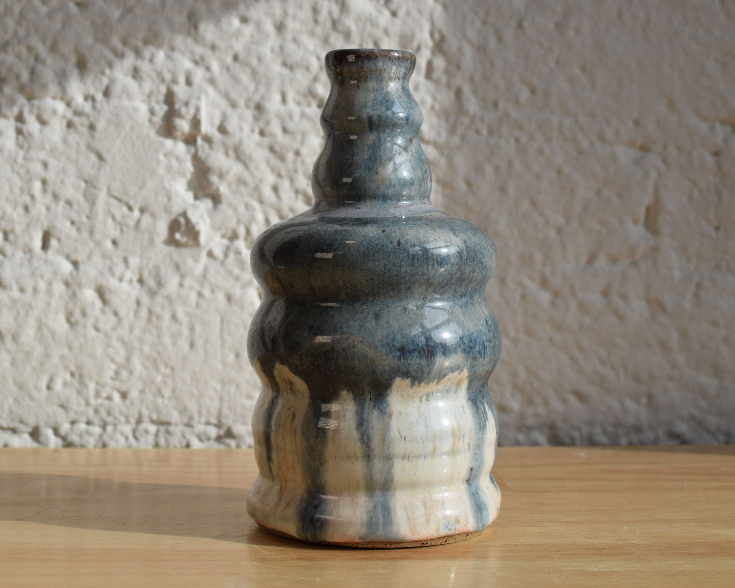 Blue & White Wavy Bottle