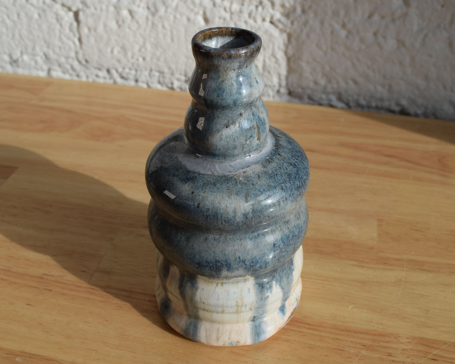 Blue & White Wavy Bottle