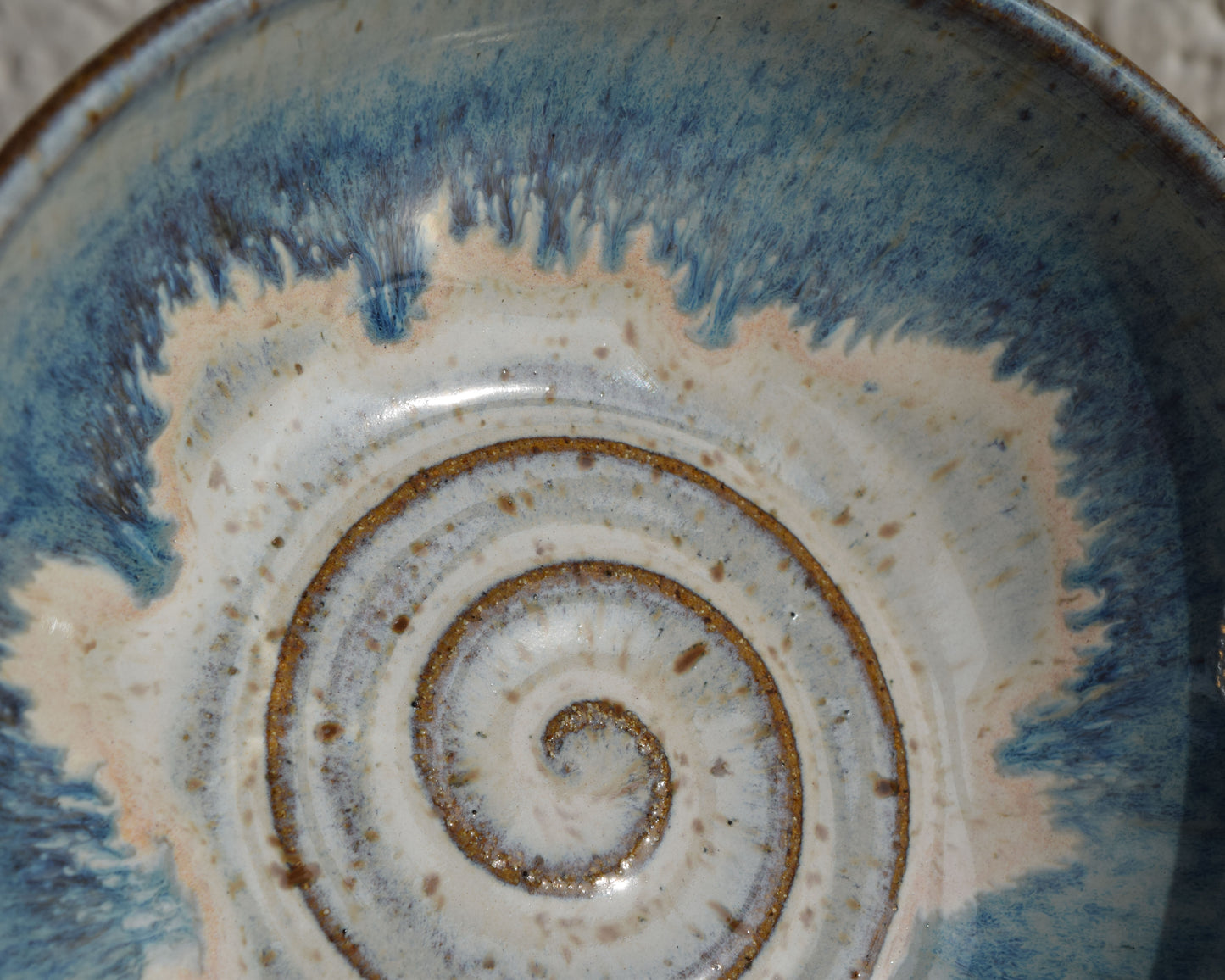 Blue & White Drip Bowl