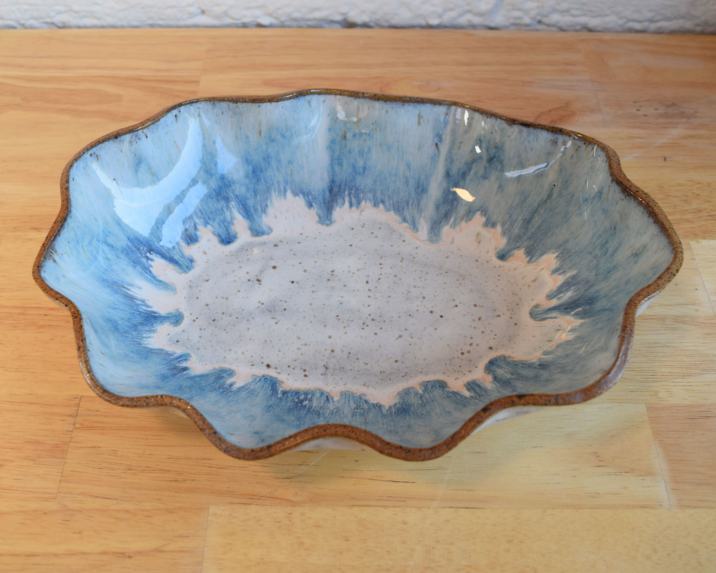 Blue & White Wiggly Bowl