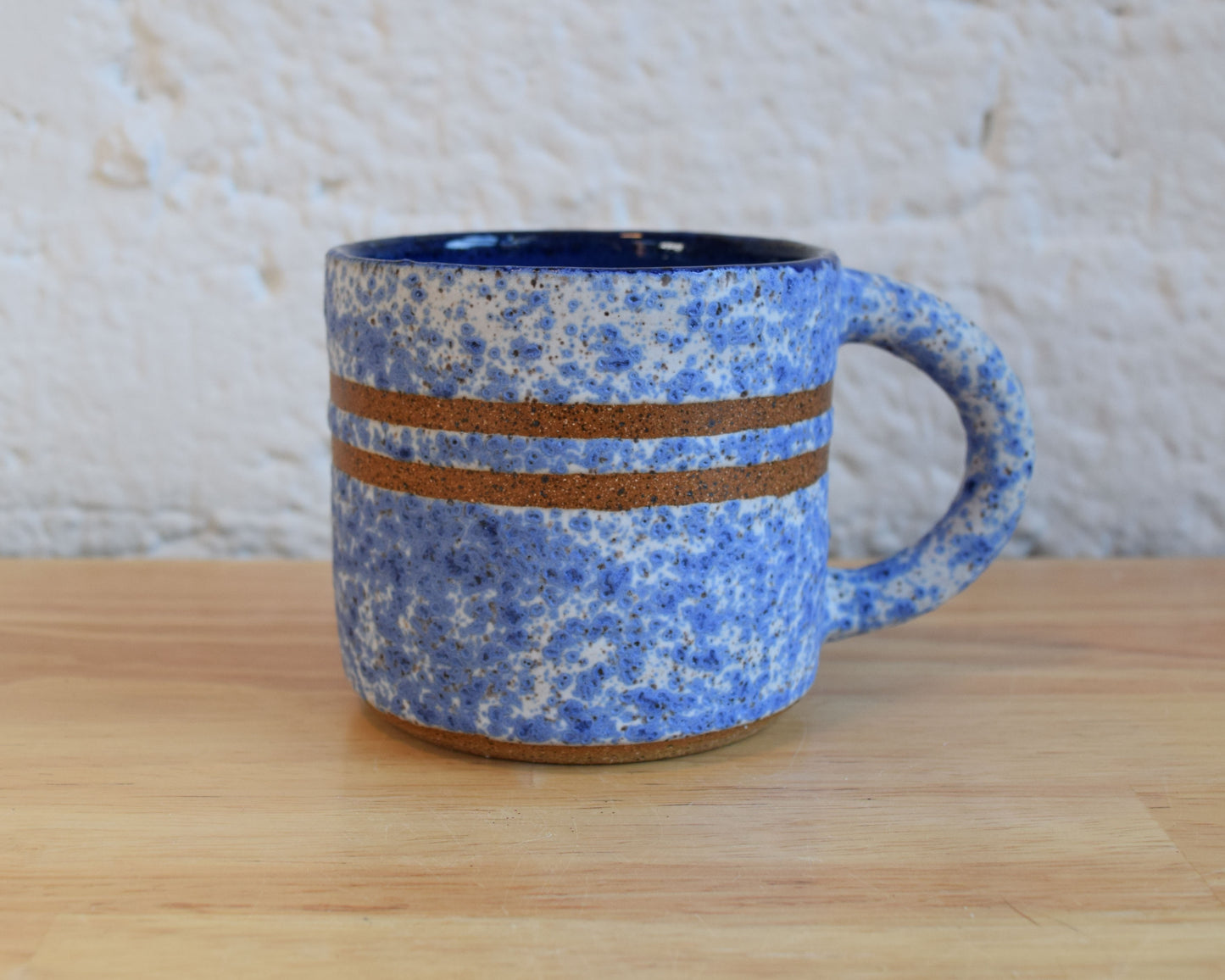 Blue & White Speckled Mug