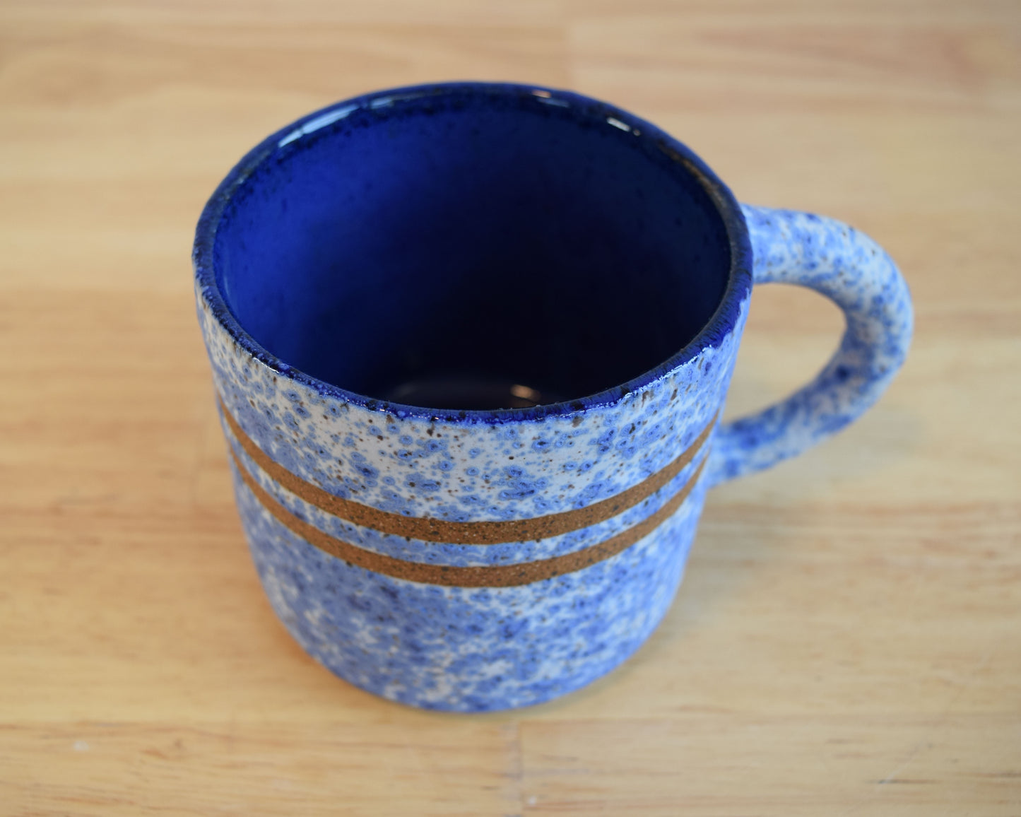 Blue & White Speckled Mug
