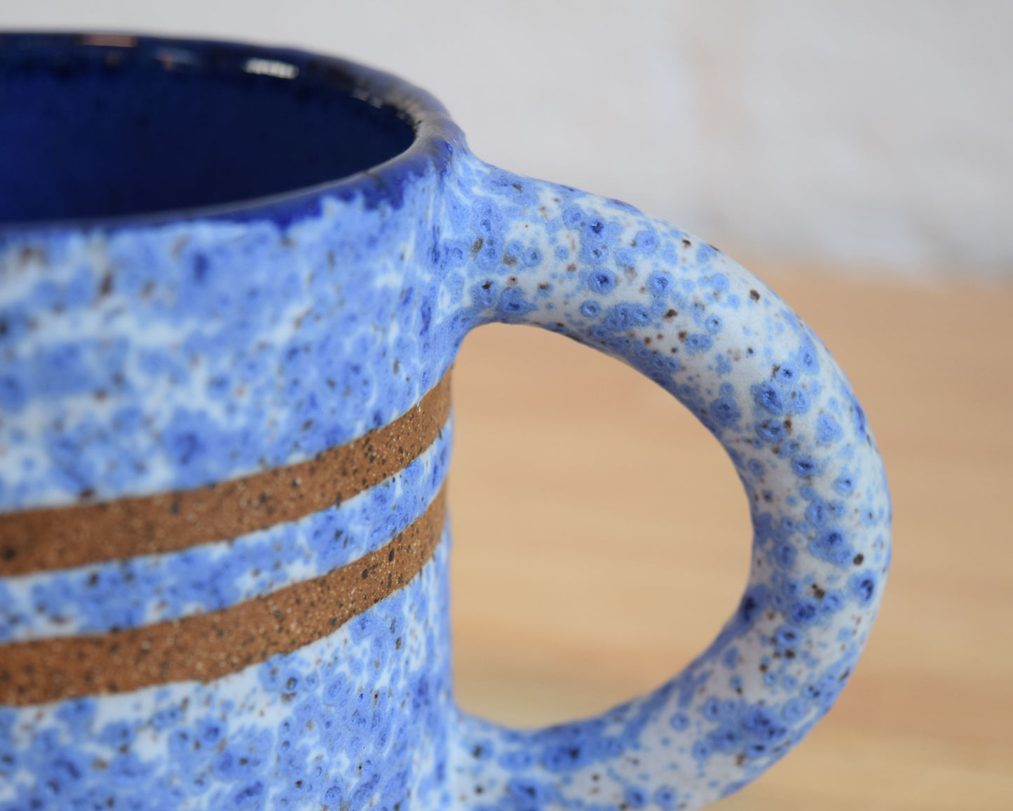 Blue & White Speckled Mug